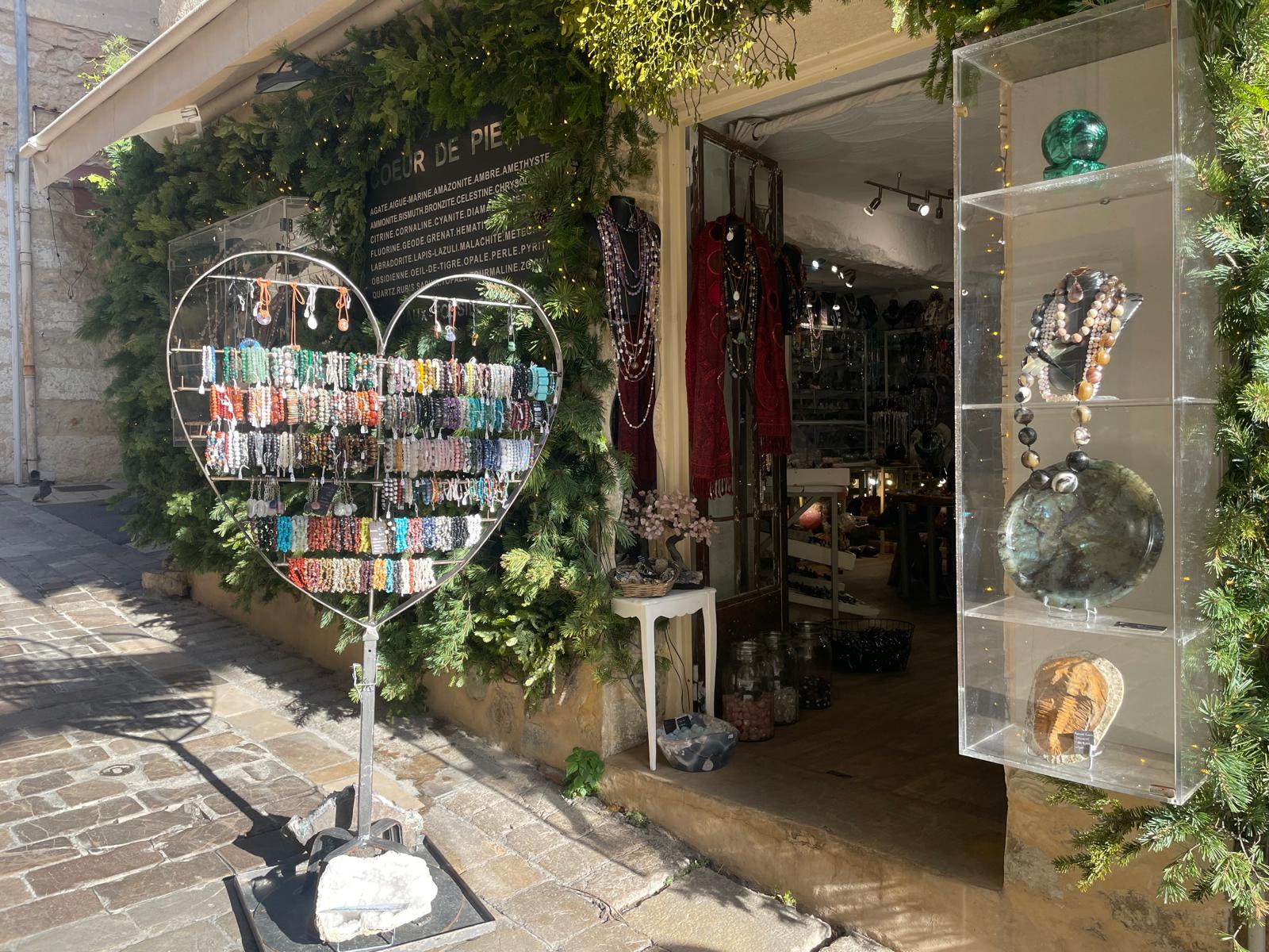 La boutique Coeur de Pierre à Valbonne